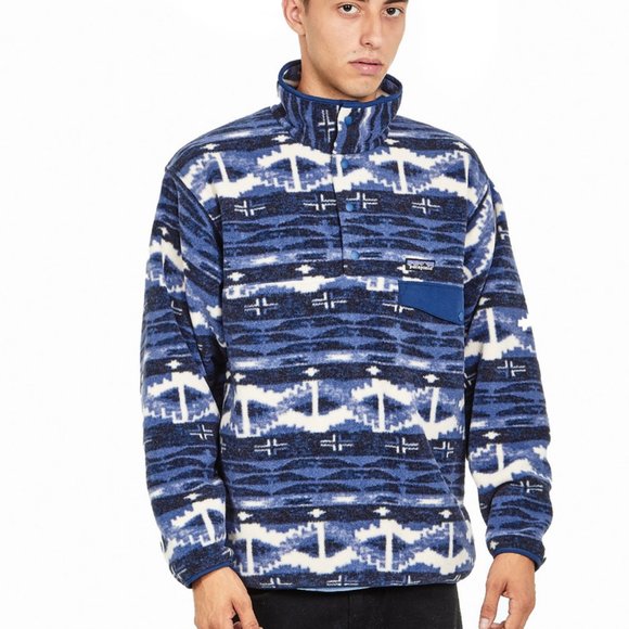 Patagonia Other - Patagonia Synchilla Snap-T Fleece Pullover Shepard Knit Stone Blue - Size Large